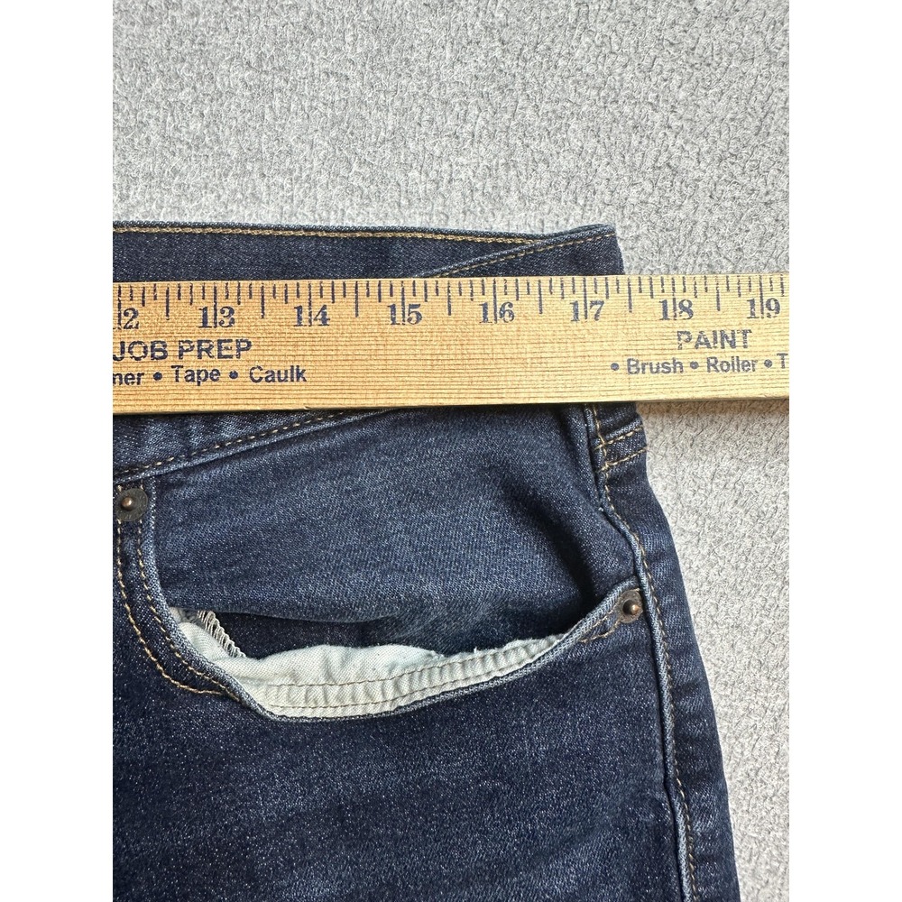 Old Navy Athletic Jeans Mens 34x34 (34x31) Dark Wash Blue Built-In Flex Denim - Picture 8 of 14